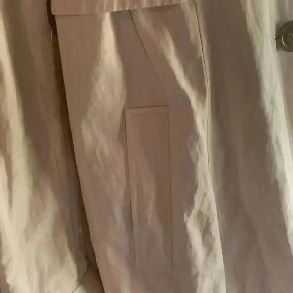 Ann Taylor LOFT Womens Light Khaki Spring Light Trench Coat Jacket Size Large. - Picture 6 of 11